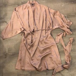 Pink Satin Robe